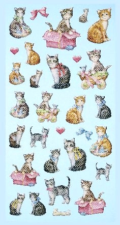 Softy Stickers bunt, Katzen